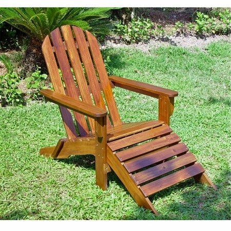 INTERNATIONAL CARAVAN Outdoor Adirondack Chair with Footrest VF4105